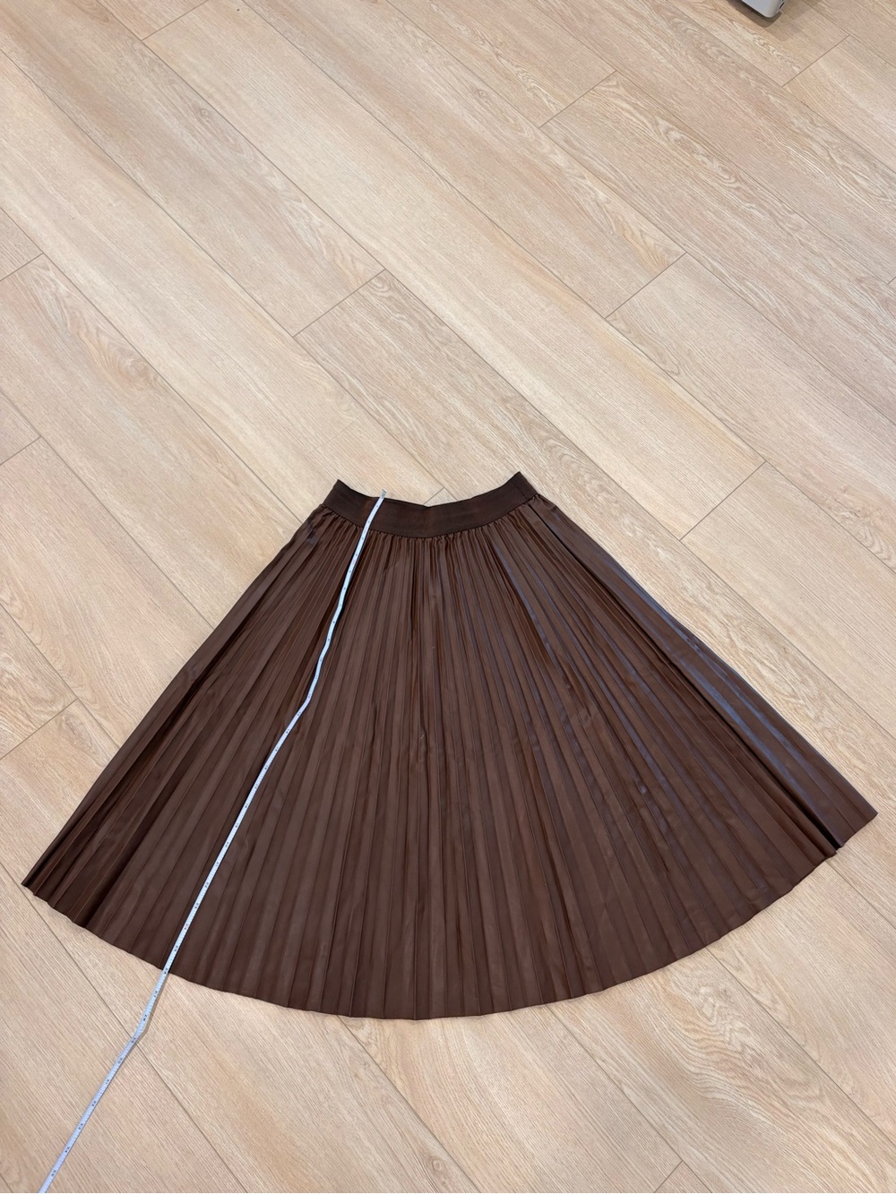 Joe Fresh Chocolate Brown Pleated Skater Skirt